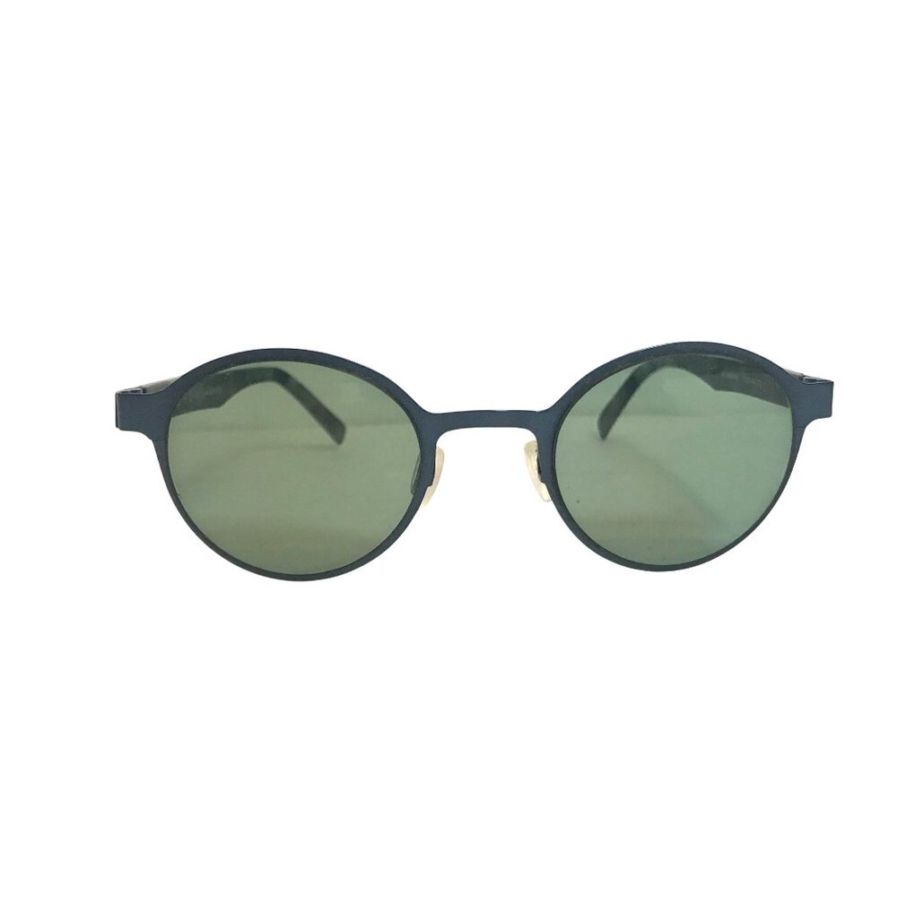 Sho + Eyeworks S2 Cambridge Round Black / Green Lens Sunglasses Unisex